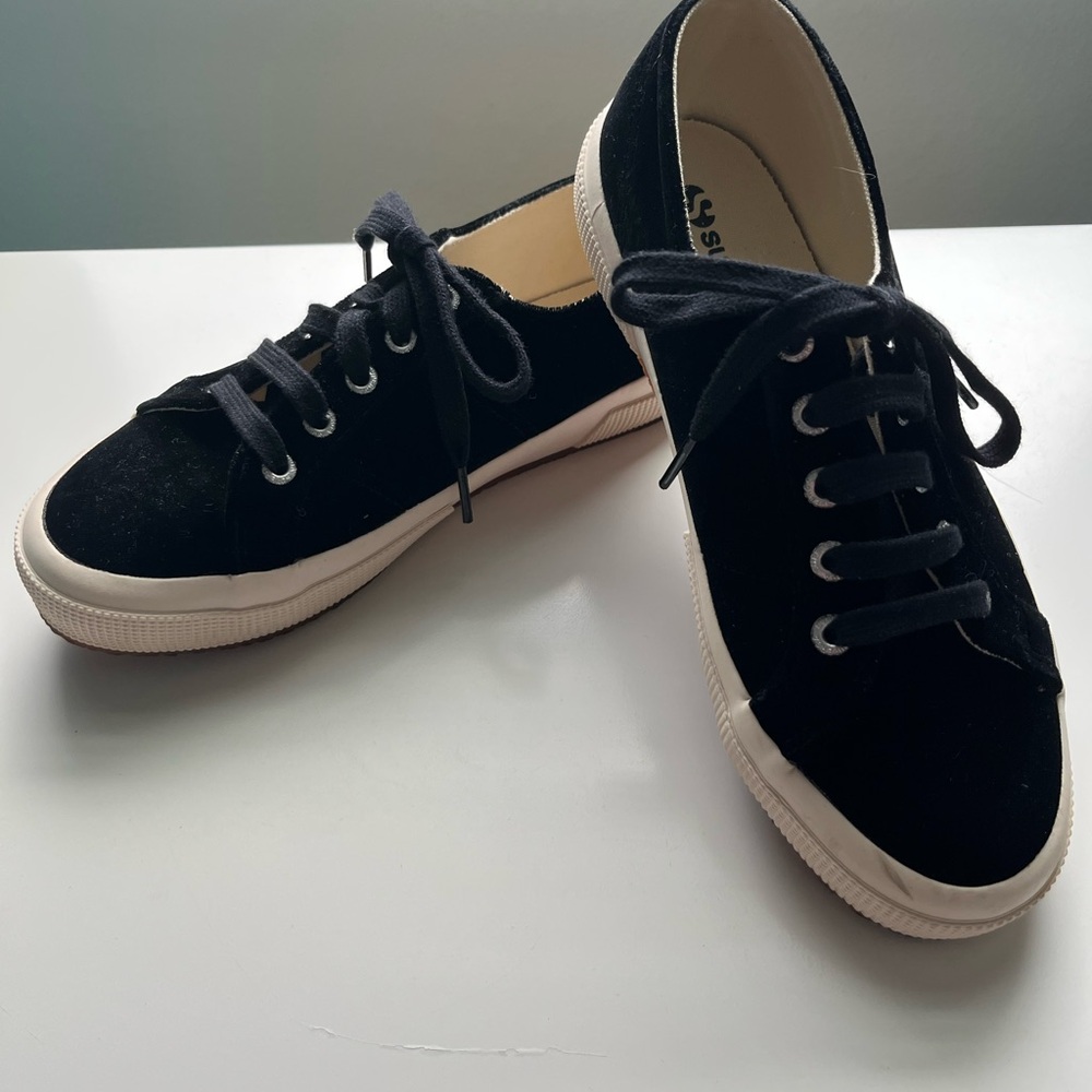 Superga Black Suede Shoes